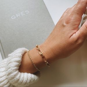18K Gold 2mm rope bracelet
